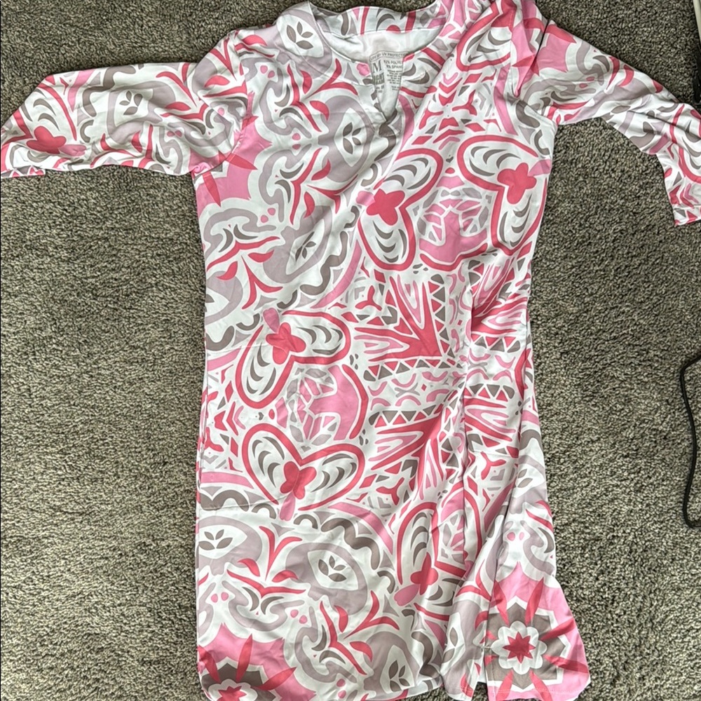 Patterned swim dress